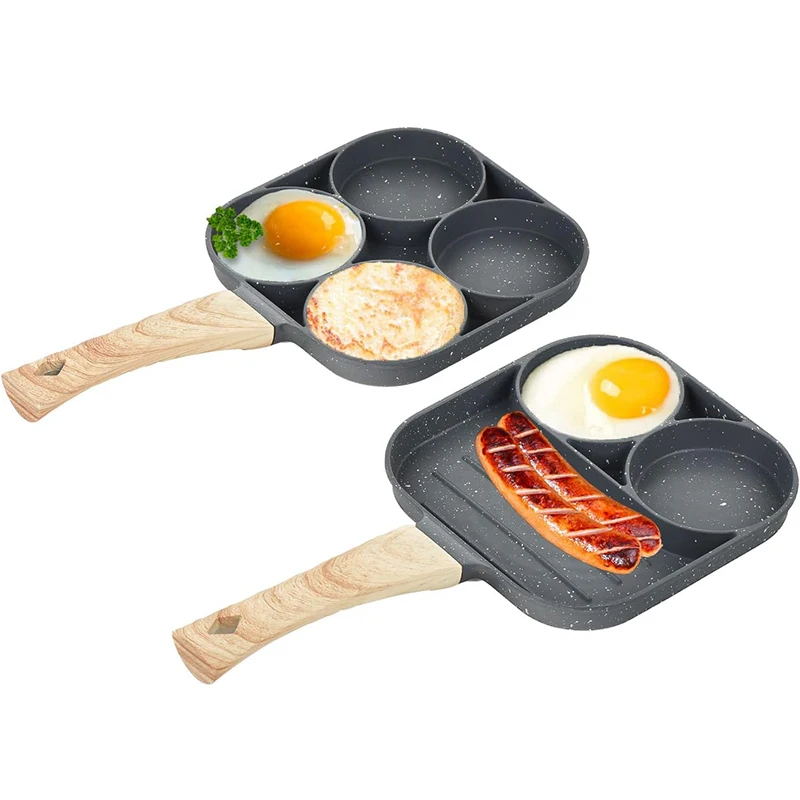 Mini Pancake Griddle - Pancake Egg Frying Pan 4 Cups