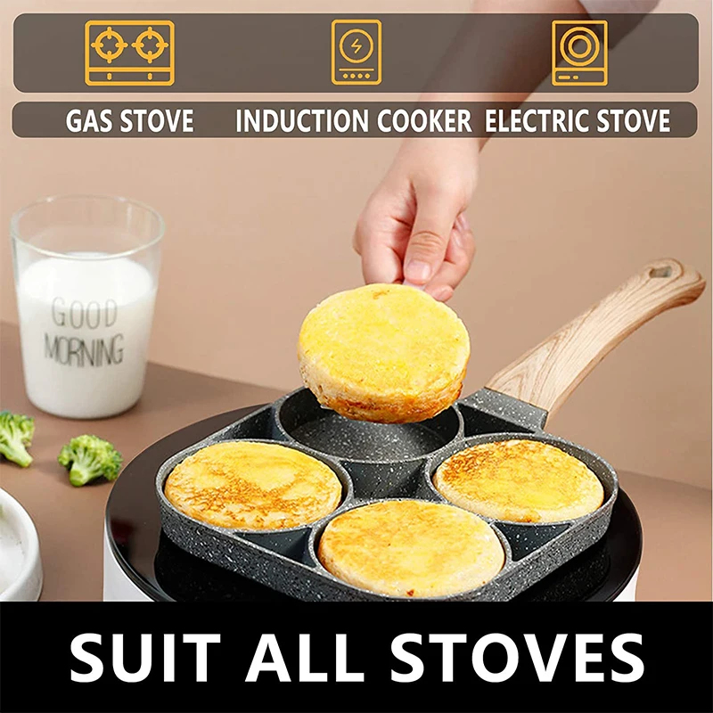Pancake Egg Frying Pan 4 Cups  - Mini Pancake Griddle recension och pris