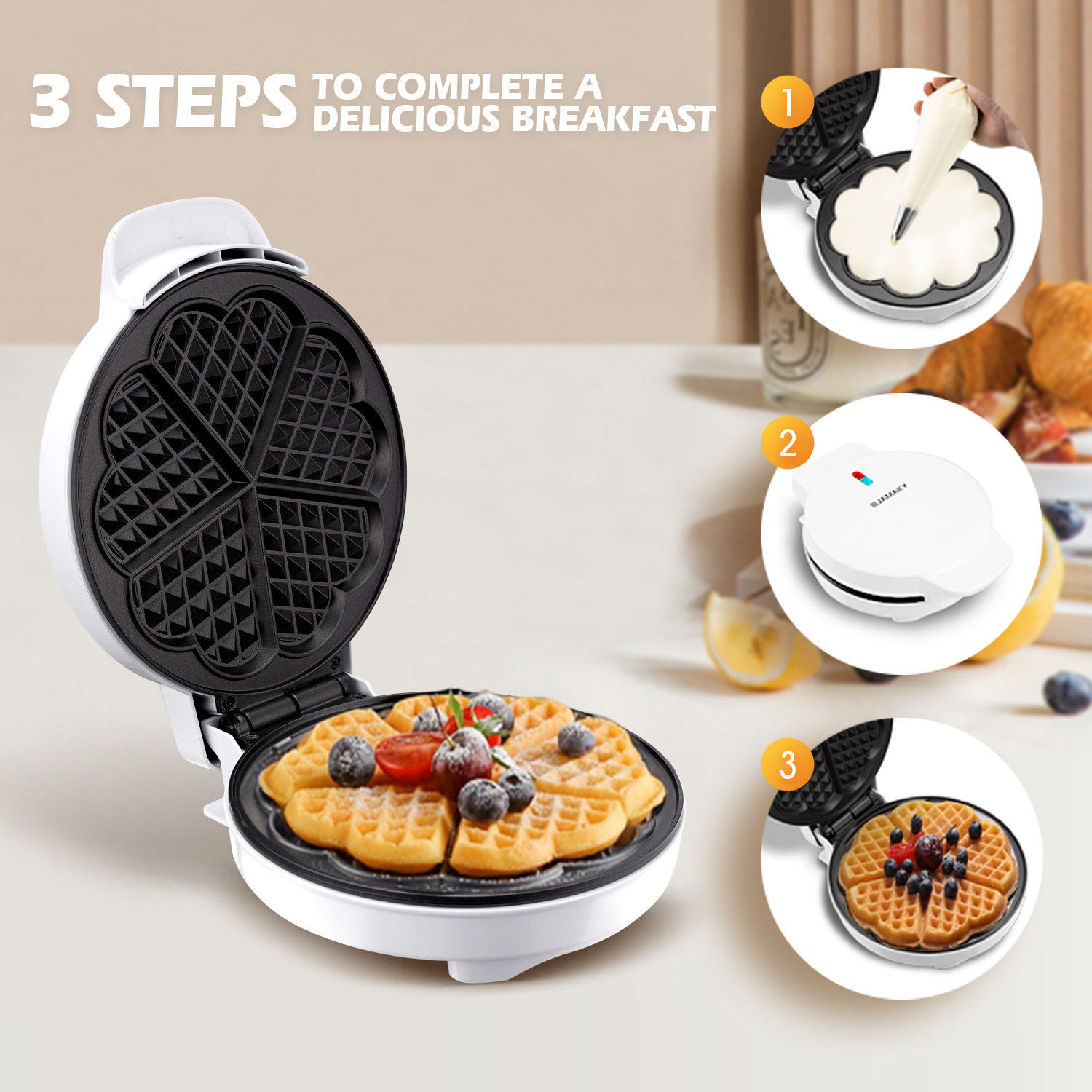 Breakfast Waffle Molds Egg Cak - Egg Waffle Pan recension och pris