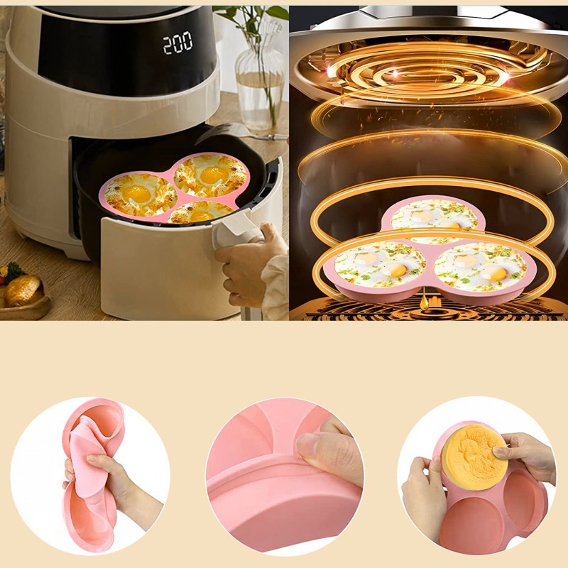 Reusable Silicone Air Fryer Eg - Egg Waffle Pan recension och pris