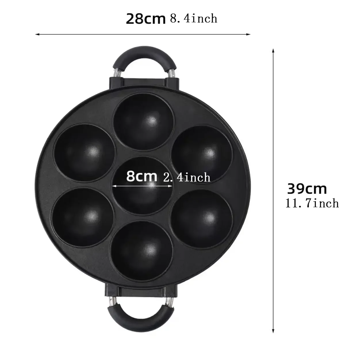 7 Hole Cake Cooking Pan Cast I - Egg Waffle Pan recension och pris