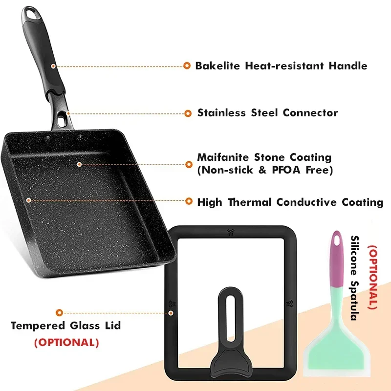 Japanese Omelette Pan / Tamago - Egg Waffle Pan recension och pris