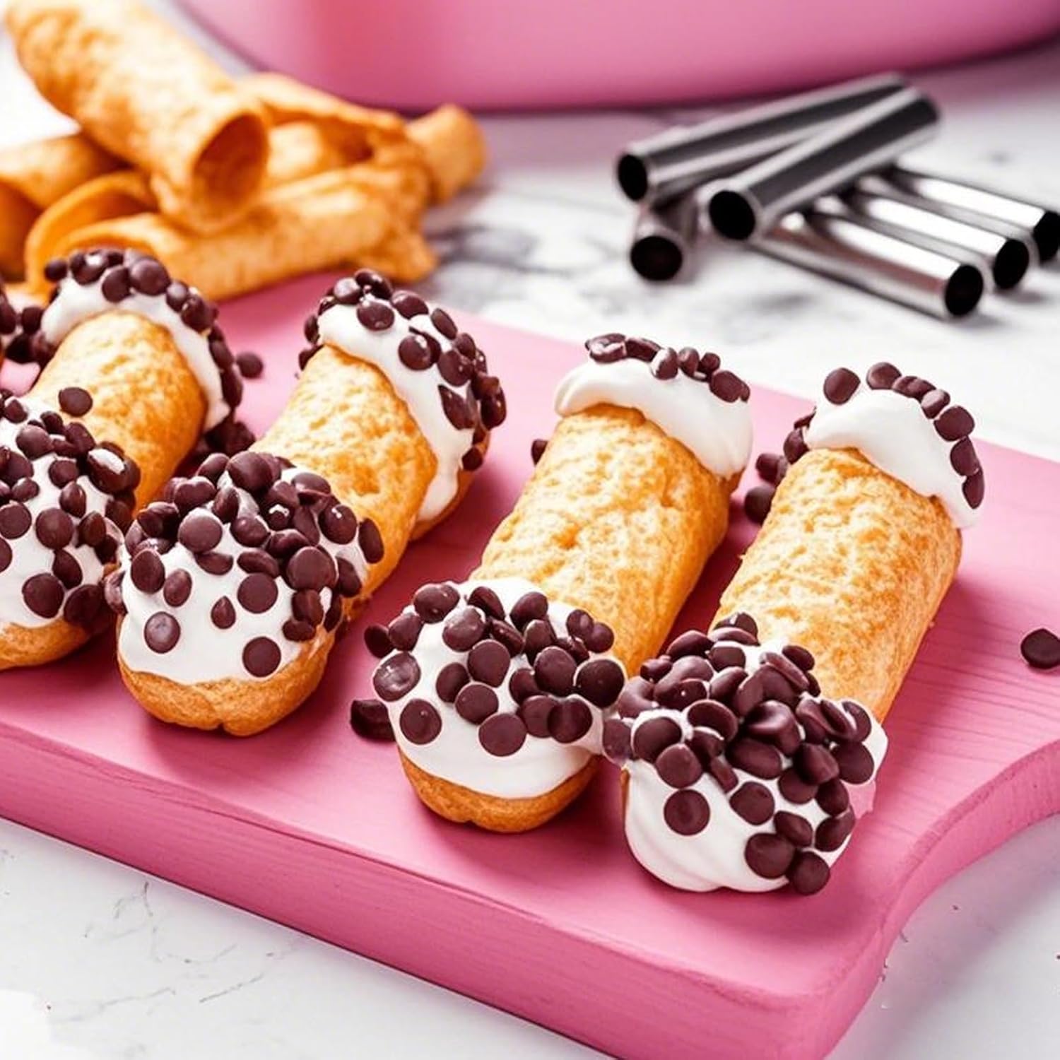 10/20PCS Cannoli Tubes, Food G - Danish Pancake Pan recension och pris