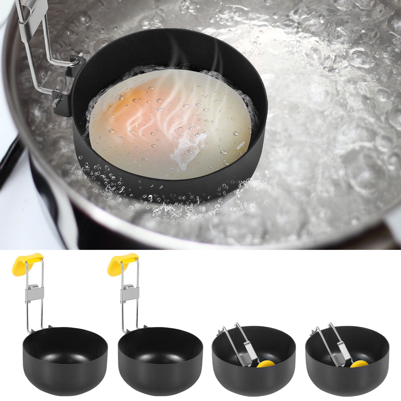 4 Pack Stainless Steel Egg Poa - Mini Pancake Griddle recension och pris